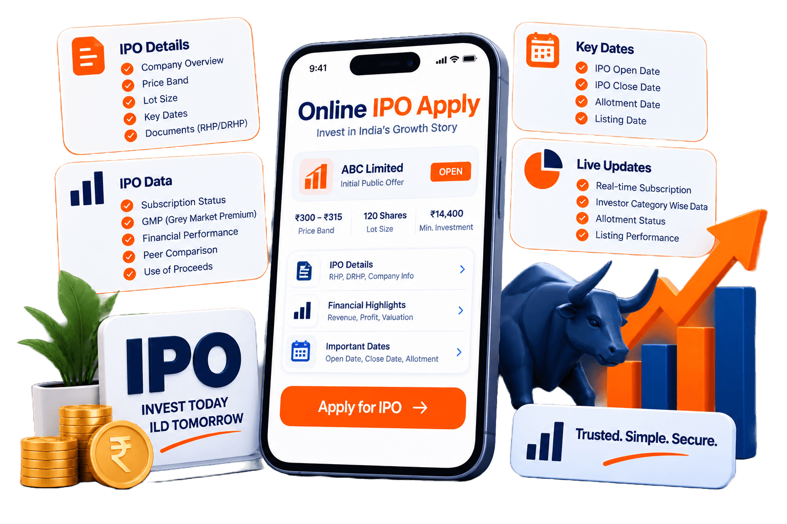 Online IPO Bidding — apply, track and invest on mobile